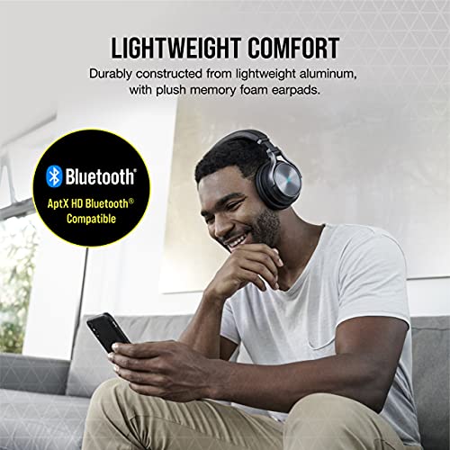 CORSAIR VIRTUOSO RGB WIRELESS XT Multiplatform Gaming Headset With Bluetooth - Dolby Atmos - Broadcast Quality Microphone - iCUE Compatible- PC, Mac, PS5, PS4, Nintendo Switch, Mobile - Black