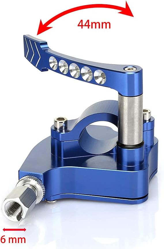 TARAZON Universal Billet CNC 7/8 ATV Throttle Lever Thumb Controller Thumb Throttle Assembly, for Yamaha, for Suzuki, for Polaris, for Can-Am, for Kawasaki, for Honda, for Arctic Cat, for KYMCO, Blue