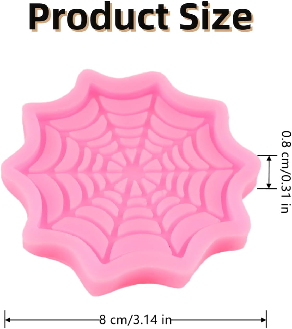 2 PCS Halloween Spider Web Silicone Fondant Molds - Cute Cupcake Fondant Molds For Halloween Cake Decorating - Image 2