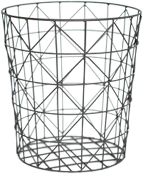 Dirty Laundry Hamper Sorter Basket Dirty Clothes Bag Storage Basket Dirty Clothes Bin Box Metal Nordic Simple Iron Art High Capacity (Color : Gray, Size : 33 36cm) (Gray 28 * 31cm)