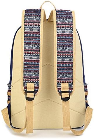 Leaper Canvas Laptop Bag Backpack Shoulder Bag Pencil Case Navy Blue