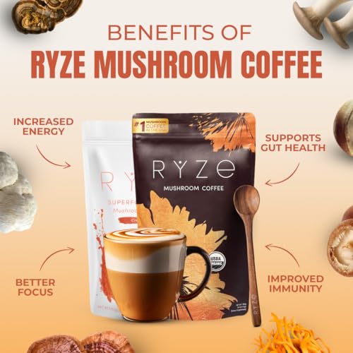 RYZE n Shine Mushroom Coffee Bundle | Organic Probiotic Creamer - Image 2