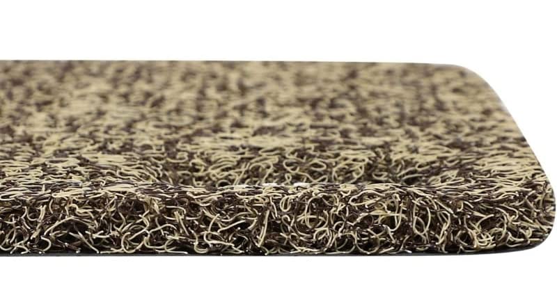 Rectangular Doormat, Heavy Indoor Outdoor Anti Slip PVC, Absorbent Solid Mats For Home Entrance, Bedroom, Kitchen, Office, Bath Mat, 2x3 Feet, Beige And Brown