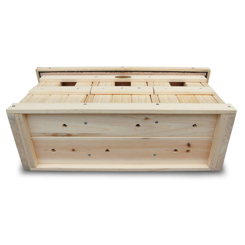 HABAU Nestkast en muilhuis met 3 broedkamers, van massief hout