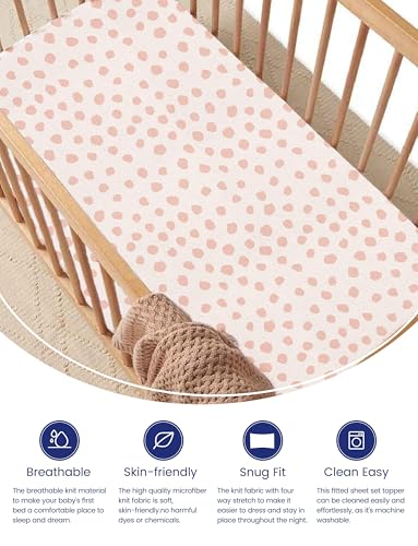 Image of TotAha Premium Stretchy Crib Sheets (2-Pack)-Hypoallergenic, Silky Comfort, Buttery Soft, Calming Effect, All-Season Jersey-Knit Sheets, 9'' Extra Deep Pocket