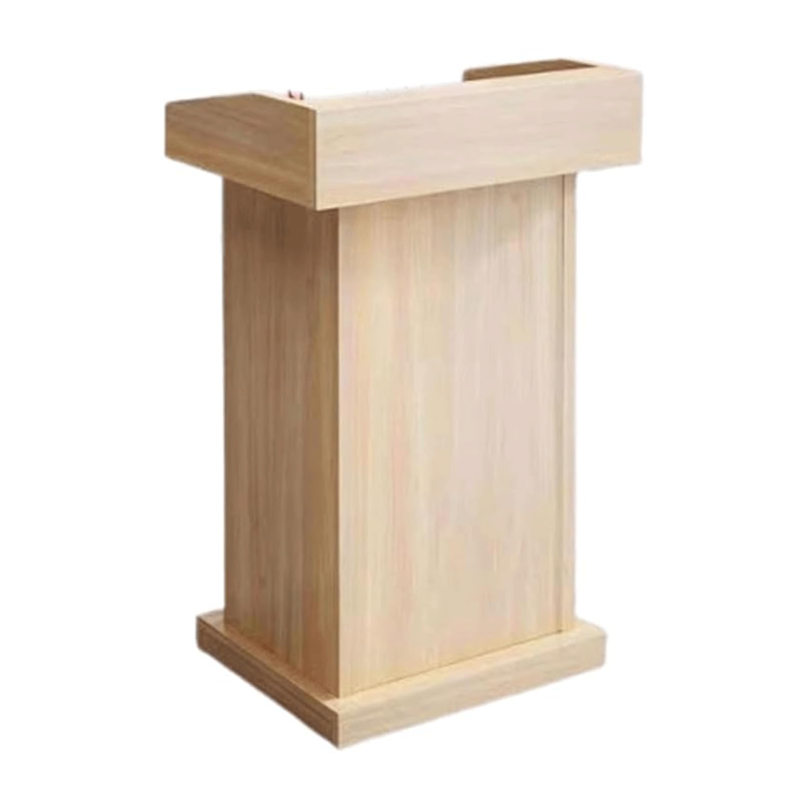 MUYRJLZX Podium Stand Portable Lecterns Wooden Podiums Conference Table Podium Stand with 2 Open Storage Laptop Desk Modern Standing Lectern Stability