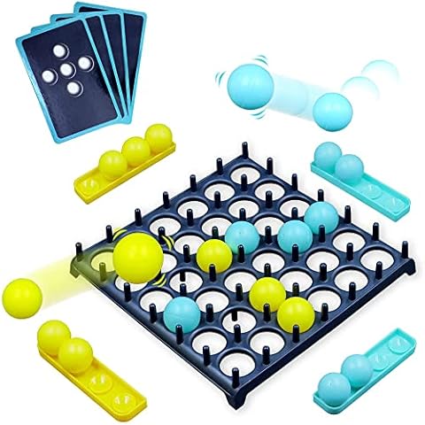 pologmase Bounce Off Party Game, Bounce Off Game, PingPong Challenge Game, Activate Ball Game Desktop Bouncing Ball Toys Connect 4 Jumping Ball, Interactive Board Table Game, 1 Set Cover