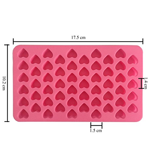 Molde de silicón para cubitos en forma de corazón mini, pack 2 miniatura 2