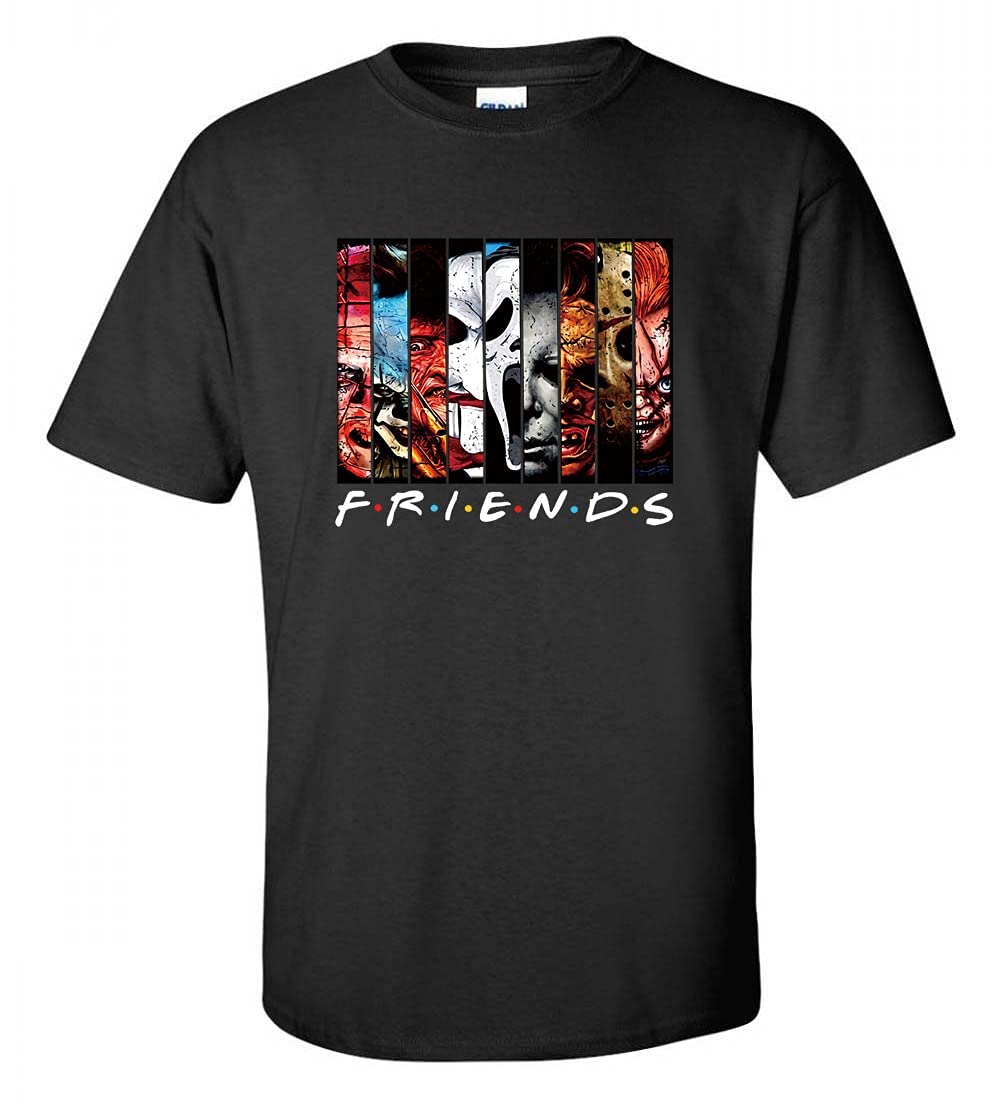 Horror Movie Friends Graphic T Shirts Men Funny Halloween Shirts