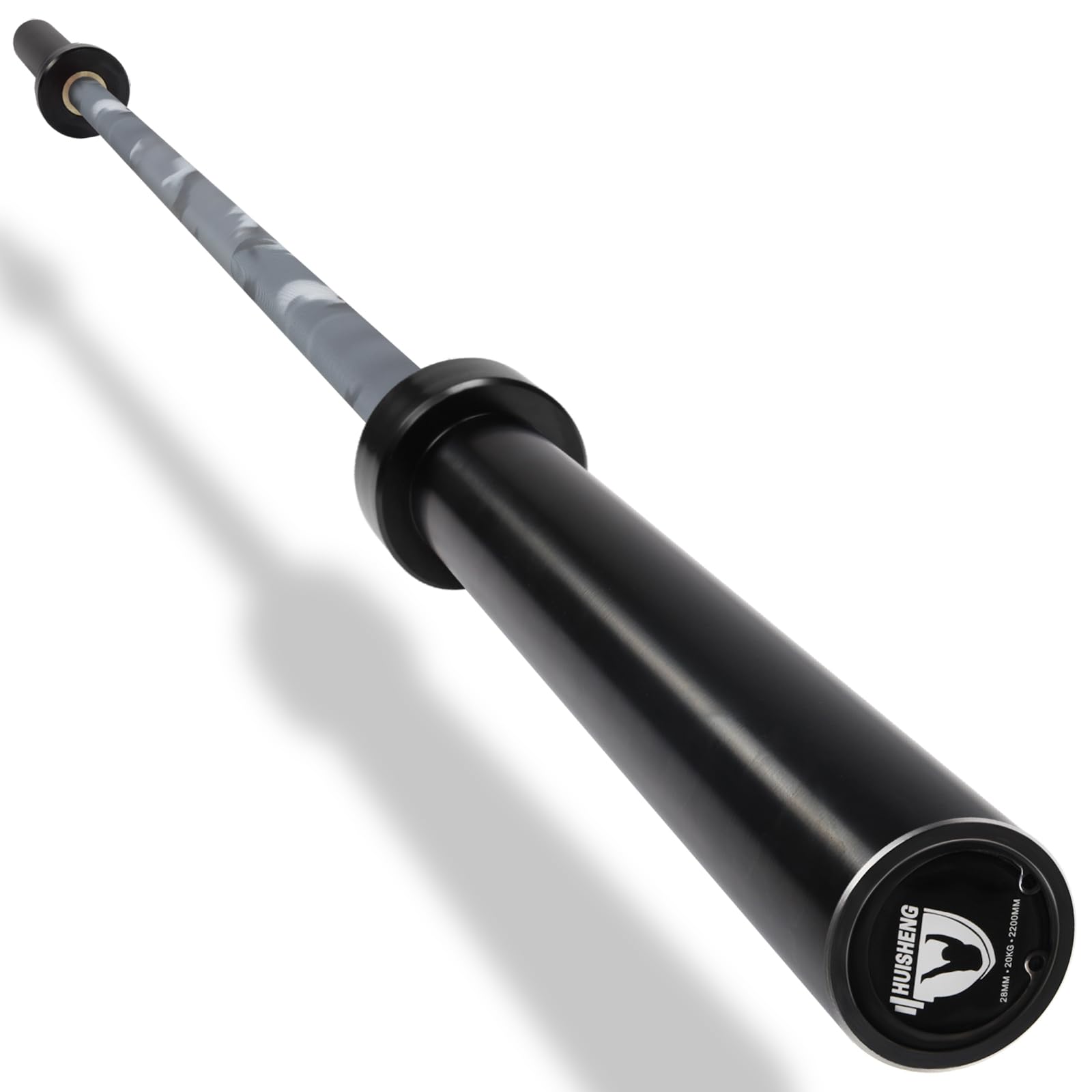 Huisheng 7ft Olympic Barbell for Strength Training and Olympic Weightlifting, 500 700 1000LBS Capacity Available, 2 Inch Bar for Squats, Home Gym