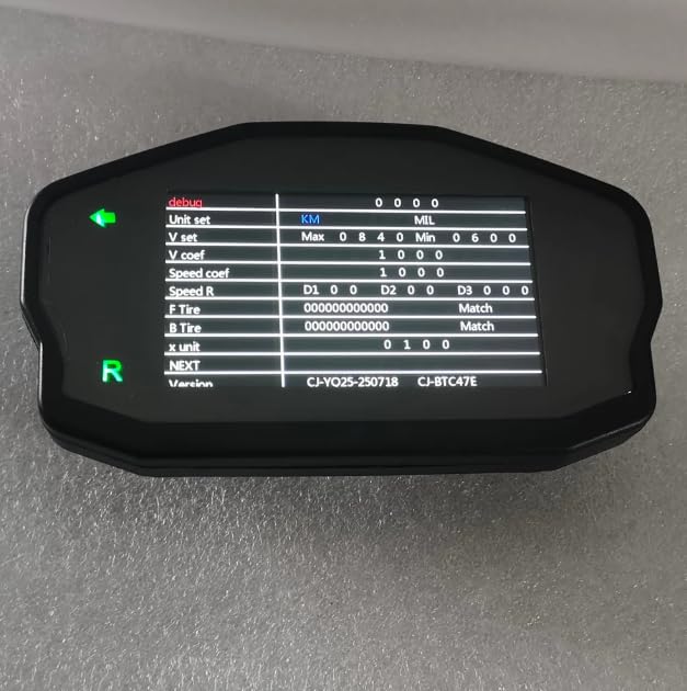 Choajie Speedometer MPH/KM TFT Fardriver Display for Electric Motorcycles with 22mm Handlebar Mount and Wiring Harness (CJ-4.3)