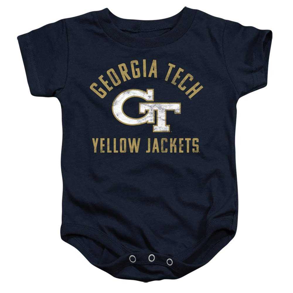 Georgia Tech Official Yellow Jackets Logo Unisex Infant Snap Suit for Baby,Navy, 18 Months
