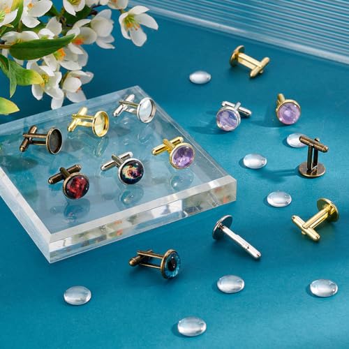 PH PandaHall Bases de Mancuernas 24pcs Latón 3 Colores miniatura 5