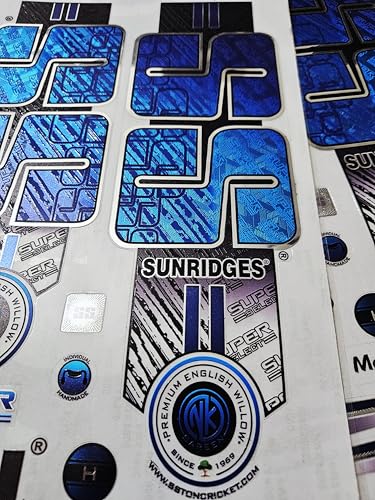 Image of Cottontail Cricket Bat Sticker | 4D SPRT English Willow Sports Fiber Tape Embossed Accessories | Blue