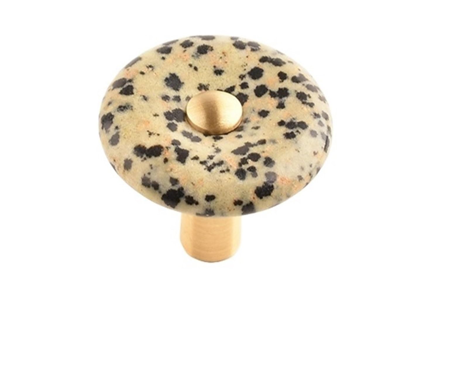 GFJFsetSH 2pcs Round Single Hole Brass Agate Crystal Cabinet Knobs(A-Agate)
