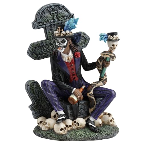 Estatua de Poliestireno pintada a mano Baron Samedi 7.5 pulg
