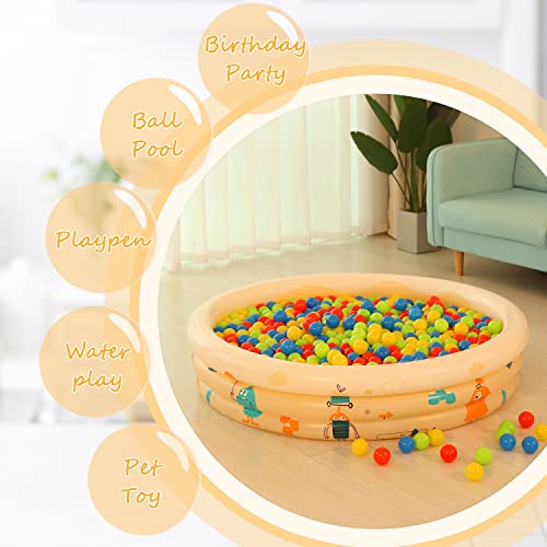 100 Ball Pit Balls Plastic Balls, 4 Bright Colors For Baby/ Toddler/ Kids Birthday Party Decoration &Ball Pit/Ball Pool, 2.17 Inches #TOP3