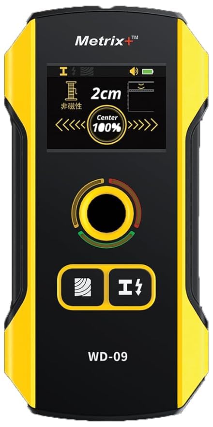 Metrix+ WD 09 Multifunctional Wall Detector | Detect and Locate Metals, AC Live Wires, Wooden Objects Inside Walls | Detection Depth, Light and Sound Indication | Type C Charging-image-12