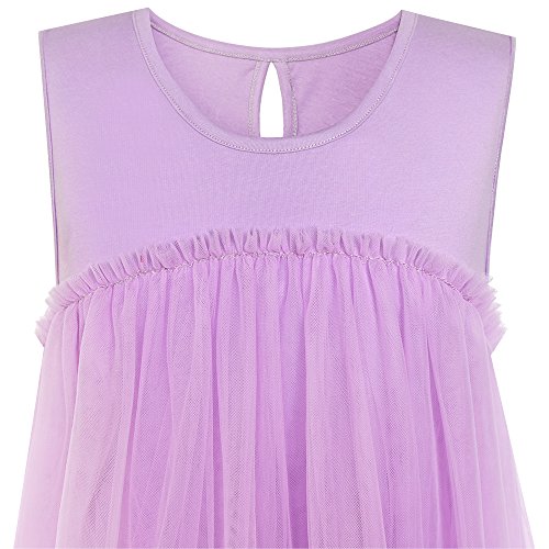 Lt22 Girls Dress A-Line Cute Handbag Purple Princess Size 6 #TOP4