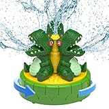 oiimllby Water Sprinkler for Kids Outdoor Play 8-12, Dinosaur Spray Water Toys Attached to Garden Hose for Summer Splashing Fun for Backyard, Water Play Sprinklers Toy for Kids Age 3-5 4-8 for Outside