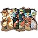 StickersZ 3D Pegatinas de Pared Anime Naruto Uzumaki Vinilos Decorativos de Ventanas rotas 40x60cm-A_60*90CM