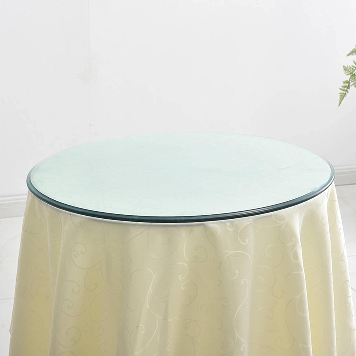 Round Tempered Glass Table Top 0.8mm Thick Glass Tempered Polished Edge Premium Round Circular Plate Glass for Dining Table Coffee Table Home Office Use (80cm/31in)