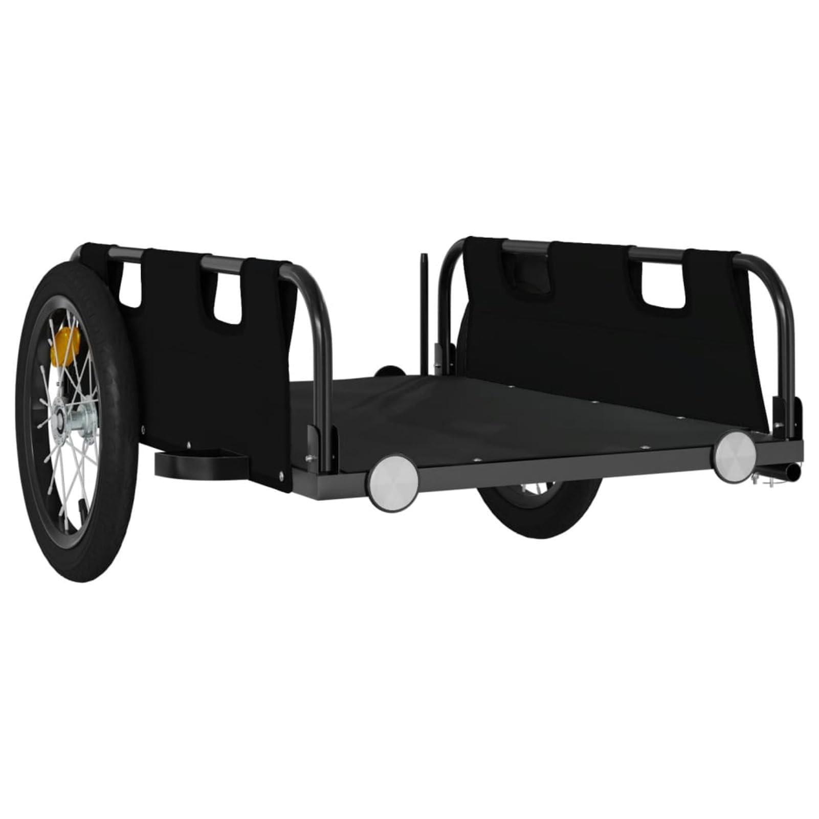 ARKEM Remolque de Carga para Bicicleta Hierro y Tela Oxford Negro Remolque Bicicleta niños Remolque Coche
