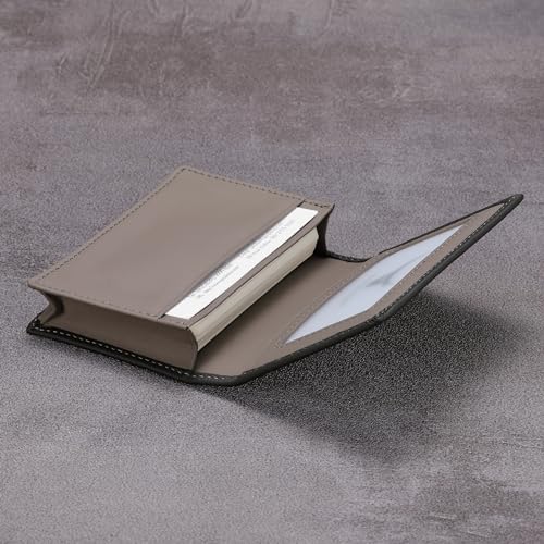 Image of HISCOW Business Card Holder with Large Compartment - Full Grain Leather