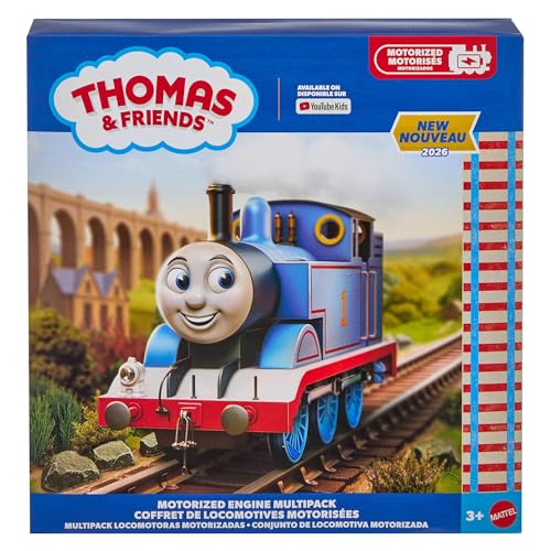 Thomas & Friends Toy Trains by Fisher-Price, Motorized Engine Multipack, Battery-Powered Thomas,...