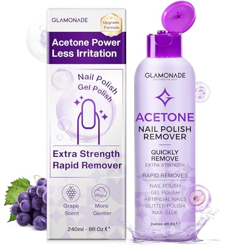 Glamonade Acetone Nail Polish Remover: Professional Gel Polish Remover for Nails - Gel Nail Polish...