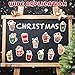 Haooryx Christmas Latte Sticker Rolls - 1000Pcs Colorful Cartoon Latte Cup Stickers, Green Red Cream Candy Cane Element Water-resistant Vinyl Decors for Festive Card Christmas Party Favor Water Bottle