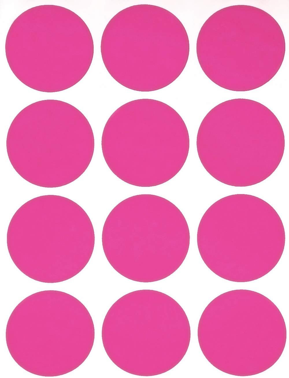 Royal Green Blank Labels Round 1.5 inch (3.8cm) Pink Dot