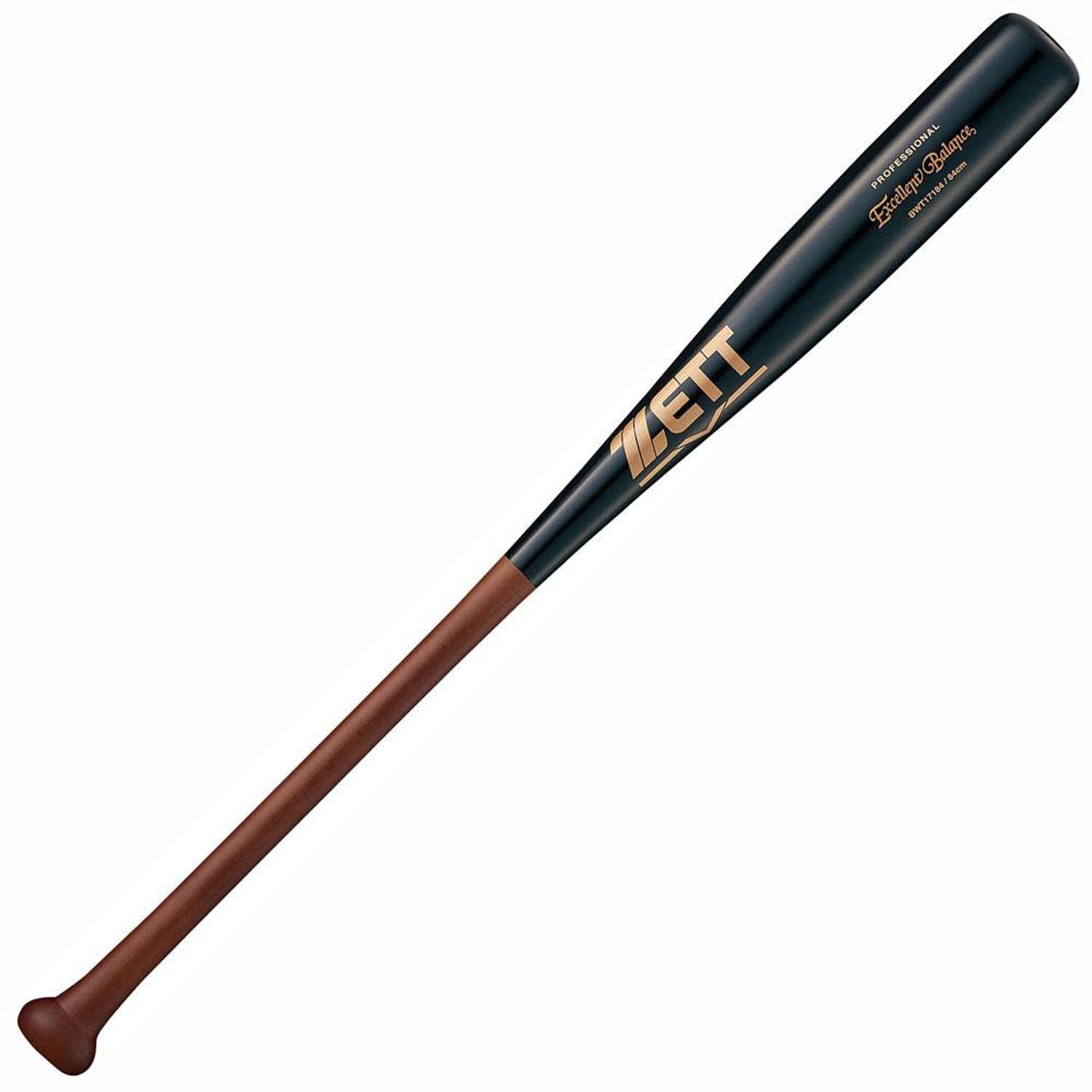 Zett BWT17184 Hard Baseball Bat, Excellent Balance, Wooden