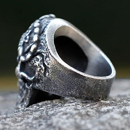 Image of 2023 Skull Ring Cool Evil Death Punk Rock Stainless Steel Rings Aly Style Jewelry