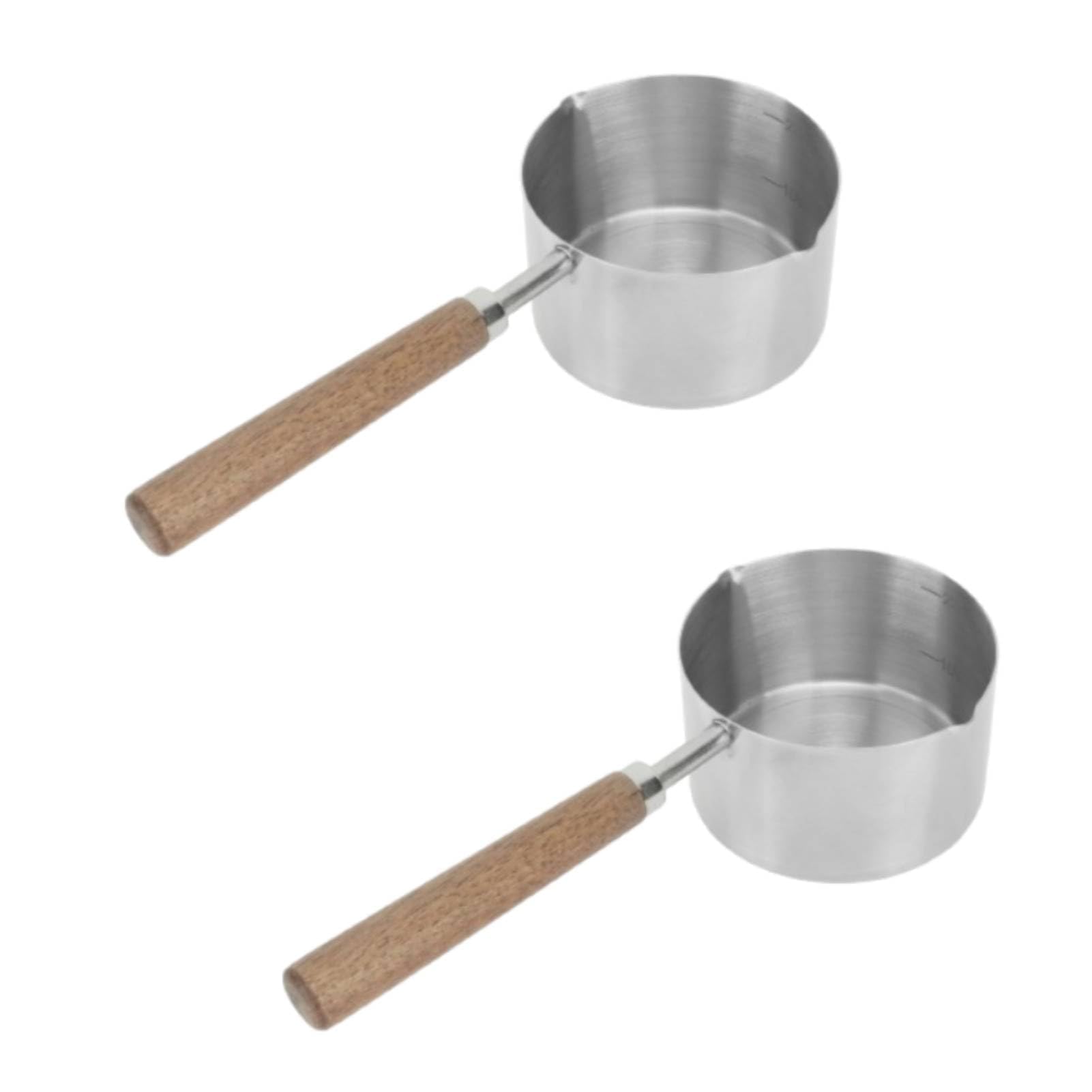 Pentola piccola da 2 pezzi, casseruola in acciaio inossidabile da 200 ml Pentola per latte Pentola per sciogliere il burro Pentola per scaldare il latte Pentola piccola per zuppa