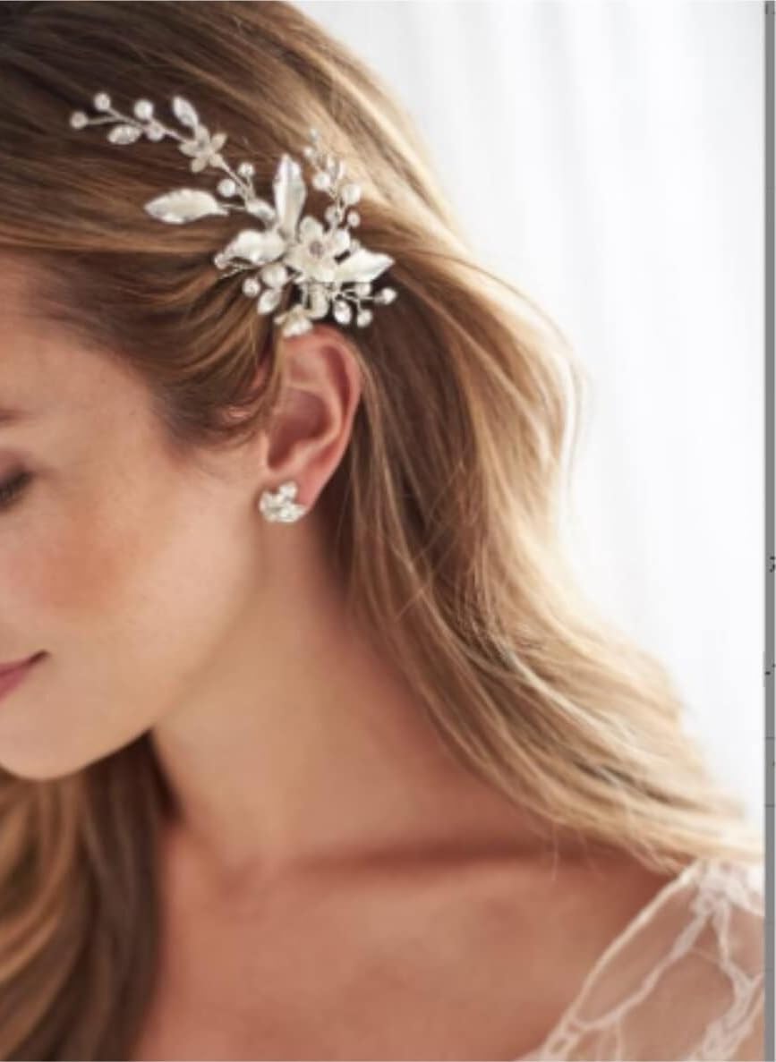 Hair jewelry,Hair Comb Wedding Bridal Hair Accessories Wedding Hair Accessories Hair Comb Faux Pearl Crystal Bride Hair Side Comb Clips Hair Clips Hair Side Combs