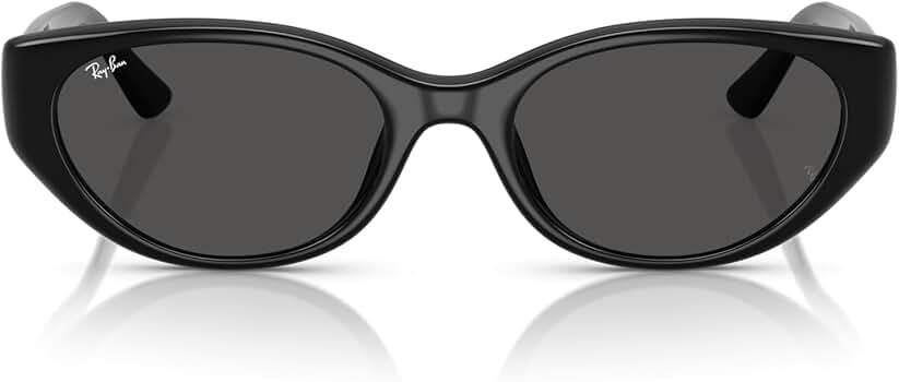 Amazon.com: Ray-Ban RB4457D Sunglasses, Black/Dark Grey, 55 mm