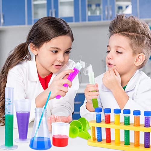 Kids Science Experiment Kit with Lab Coat, Scientist Costume Dress Up and Role Play Toys - Gift for Boys Girls Kids For Christmas Birthday Party