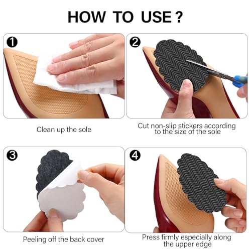 5 pares de almohadillas antideslizantes para suelas de calzado miniatura 5