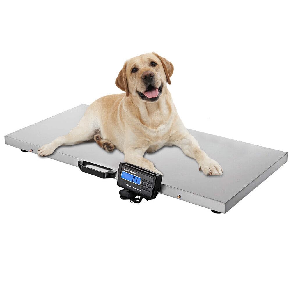 Photo 1 of 1100LBS Digital Livestock Heavy Duty Vet Scale Hog Pet Goat Scale Large Pet Vet Scale Stainless Steel Electronic Scale for Animal Pet Cat Dog Cattle