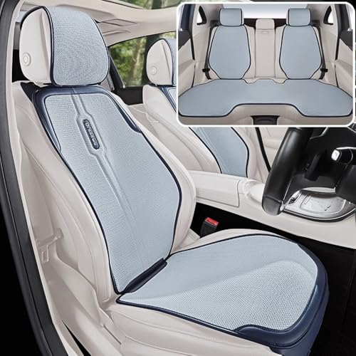 フリード フリードハイブリッド に適用 シートカバー 保護マット 車 シート保護 滑り止め 麻素材 通気性 蒸れ防止 暑さ対策 涼しい 丸洗いok 内装カスタムパーツ オールシーズン対応 簡単取付 ブルー 前席と後席(フルセット) 11Pセット ZDC6-