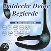 Vibrerende penisring met anale plug - SEXY SLAVE Caden, 3-in-1 verstelbare cockring met afstandsbediening, 10 frequenties anale vibrators en perineum stimulator, seksspeeltje voor mannen, zwart - Afbeelding 4