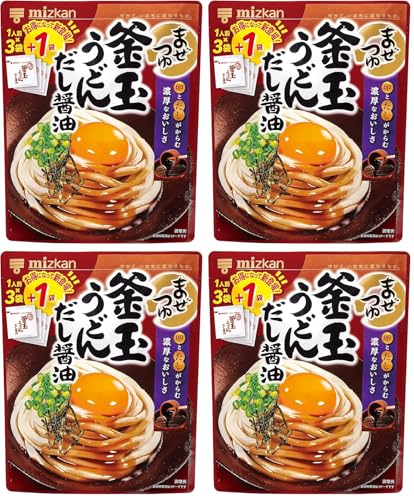 ミツカン まぜつゆ 釜玉うどん だし醤油 116g(29g×4袋)×4個のサムネイル
