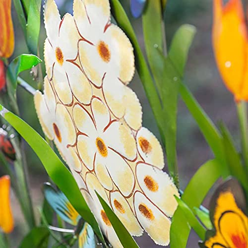 Colorful Metal 3-Panel Butterfly, Flower Garden Screen, Faux Privacy Fence Screen Artificial Reclaimed Hedges For Yard Landscape Protective Iron Folding Edge Barrier Fencing Panels…(11.8X7.48Inch-C) #TOP5