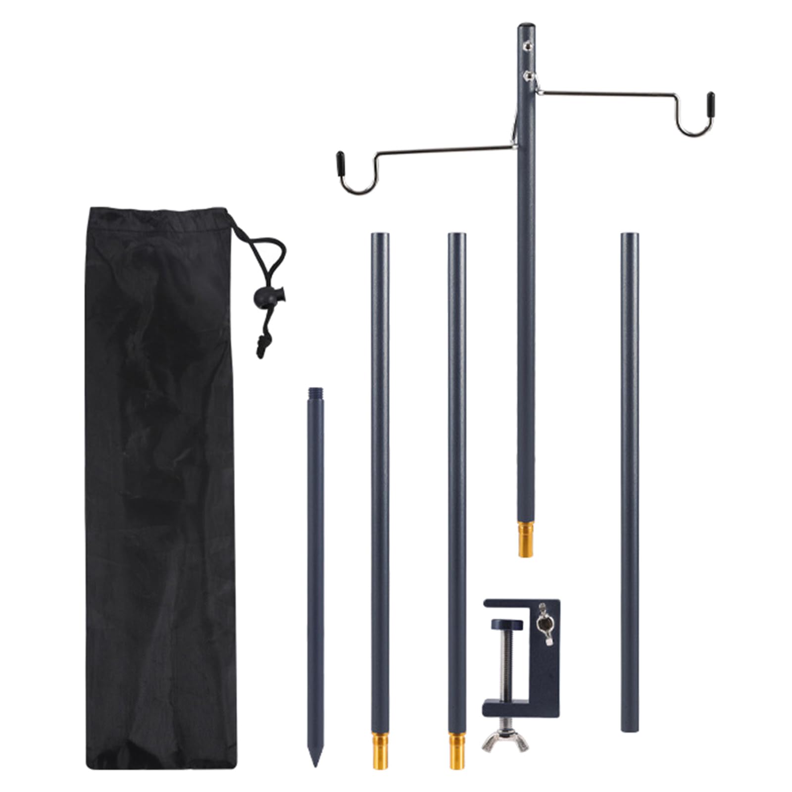 MARSTARKAVY Camping Lamp Stand Aluminum Alloy Detachable Outdoor Light Holder Folding Lamp Hanger Outdoor Hiking Fishing Equipment