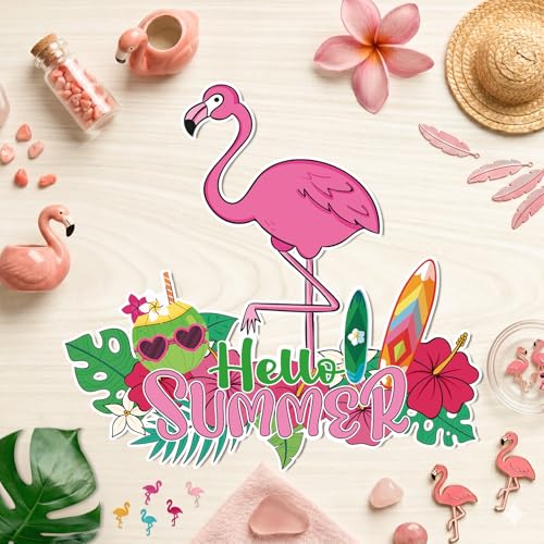 Imán decorativo grande flamenco rosa para refrigerador miniatura 2