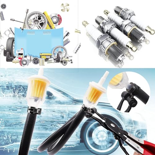 Image of Tnisesm 140 Pcs 12Values 6-22mm Spring Hose Clamp Assortment Kits Silicone Vacuum Hose Action Low Pressure Air Clip Clamp Hoses Clamps sleeving(Black)