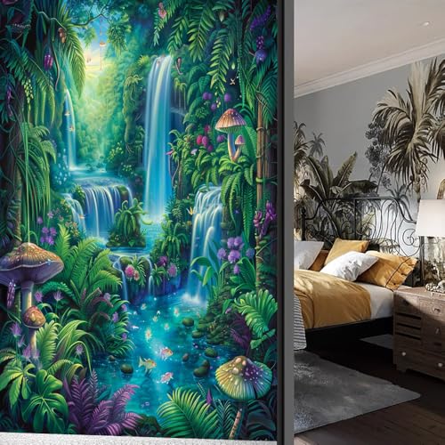Vinilo decorativo para ventanas de privacidad Fantasy Mushroom miniatura 3