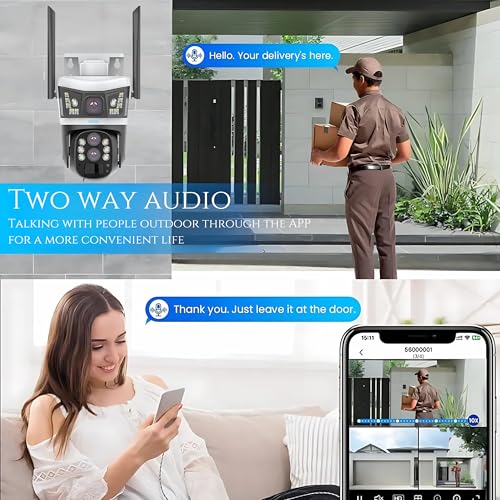 Image of XUGA - Cybernautt X15SB-K 8MP Dual Lens PTZ 4G Sim Wireless Outdoor CCTV Camera with Dual View | 360 | Night Vision | Motion Detection| Push Alarm | Farm | Home | 10X Zoom | Use Air-tel 4G Sim