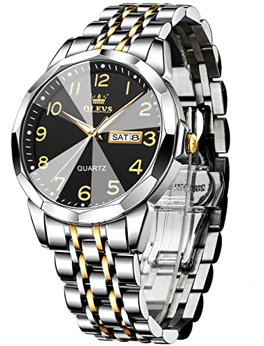 OLEVS-Watch-for-Men-Women-Large-Face-Unisex-Diamond-Luxury-Dress-Analog-Quartz-Stainless-Steel-Waterproof-Luminous-Date-Business-Casual-Wrist-Watch